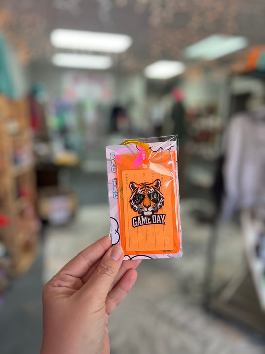 Tiger Game Day, Orange Bag/Luggage Tags w/loop