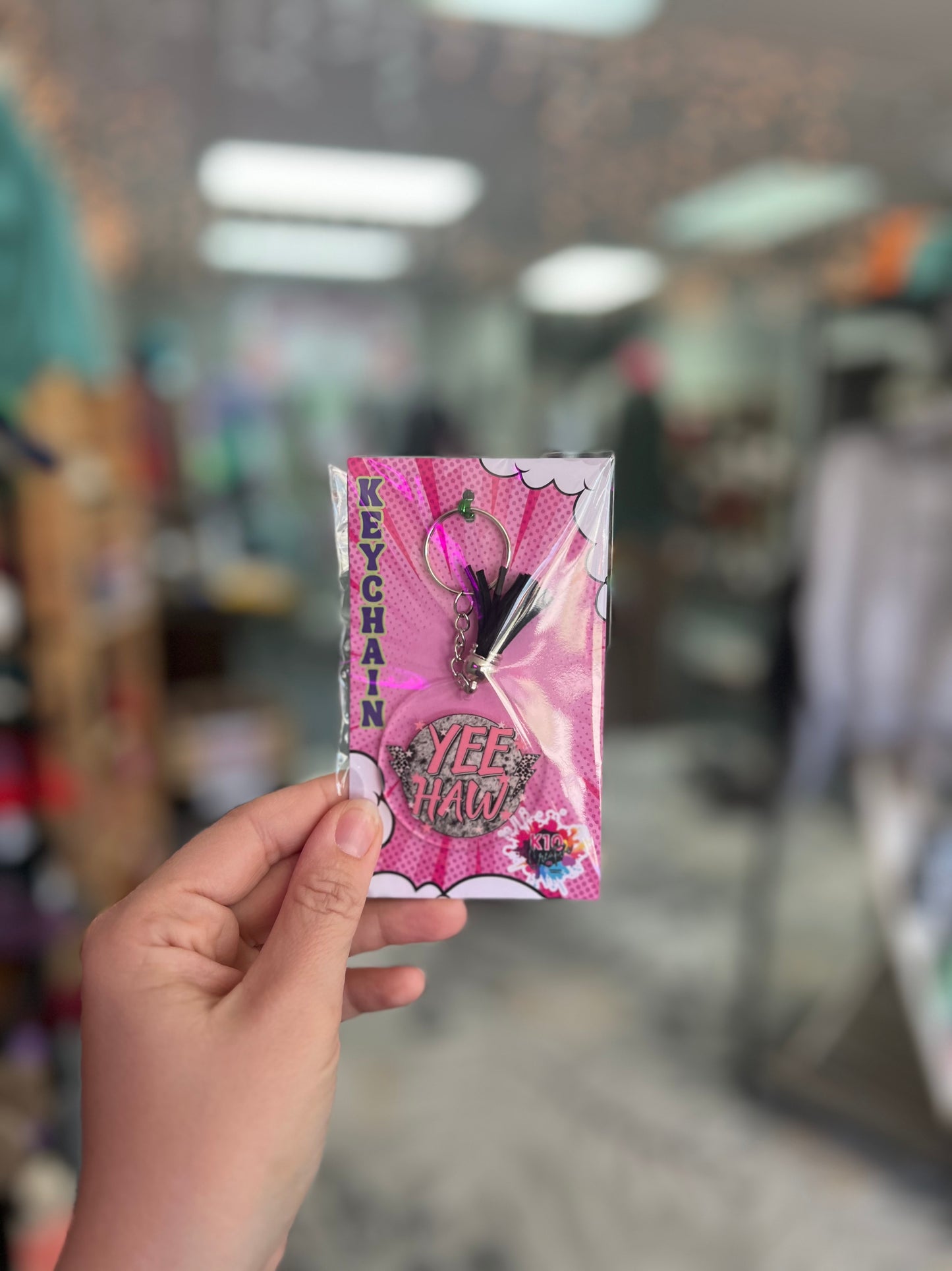 YeeHaw Circle Keychain