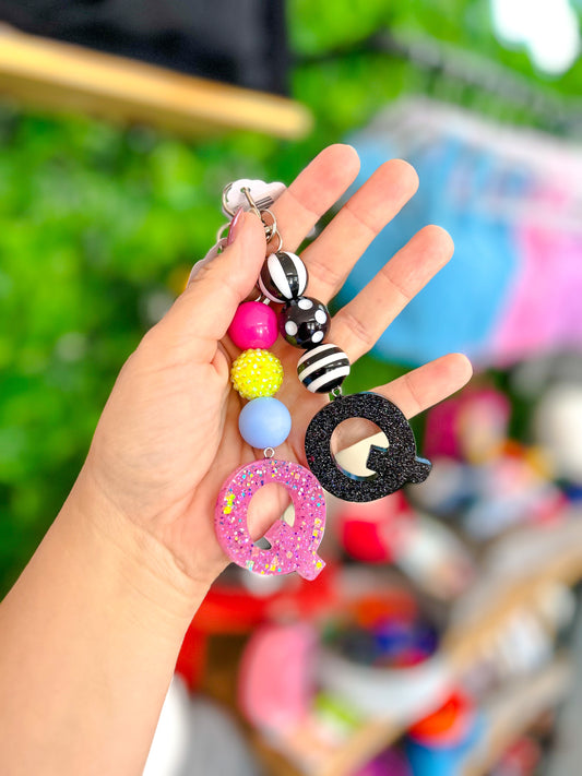 Q {beaded keychain}