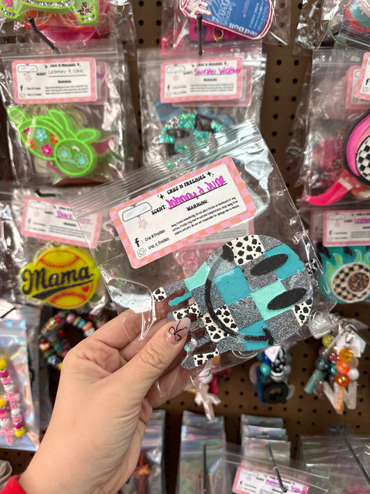 Turq Dots Drippy Smile - Johnny + June