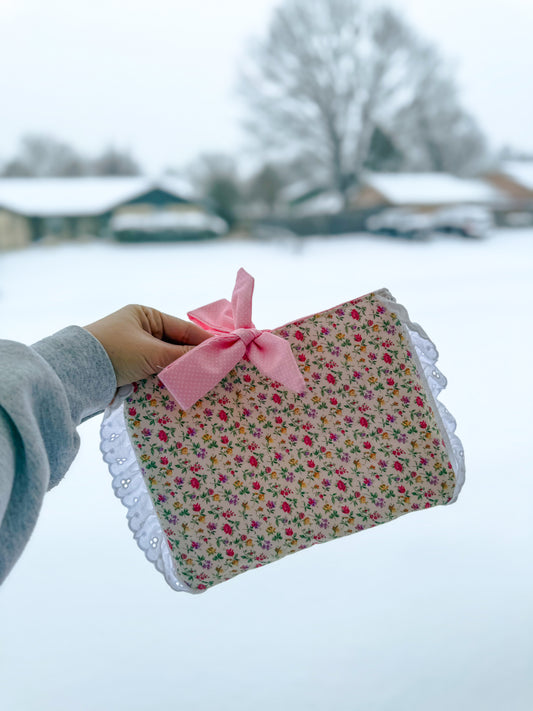 Bible/Book Case - Colorful Floral w/ Ruffle