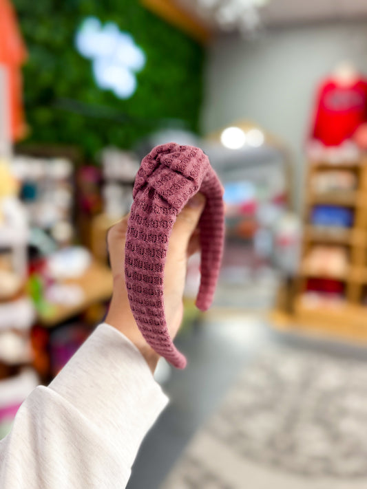 Mauve Waffle Headband