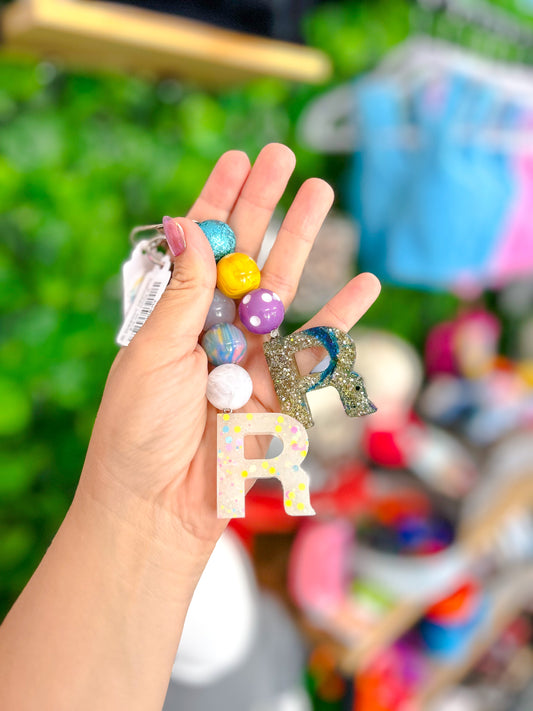 R {beaded keychain}