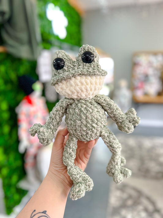 leggy speckled frog
