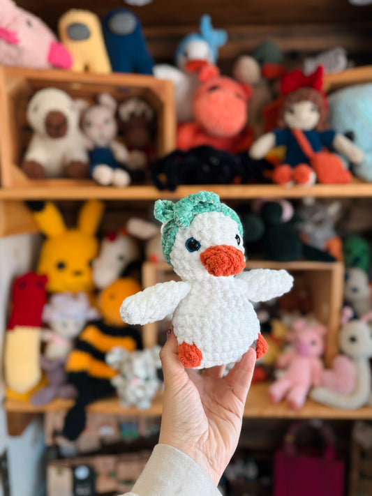 Chubby ducking with teal headband