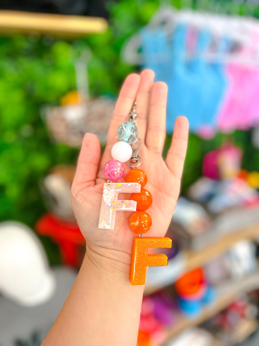 F {beaded keychain}