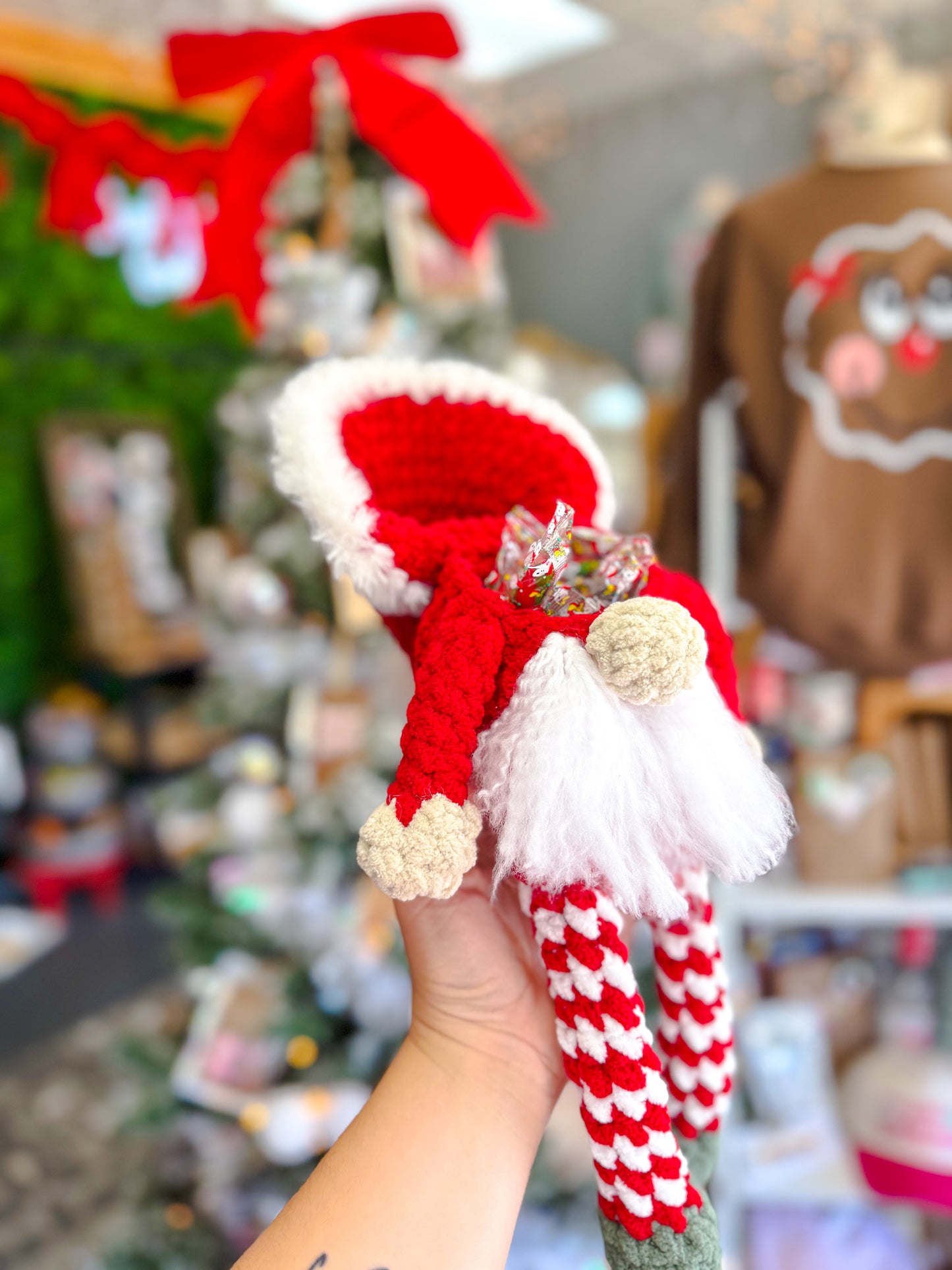 Santa Gnome Candy Holder