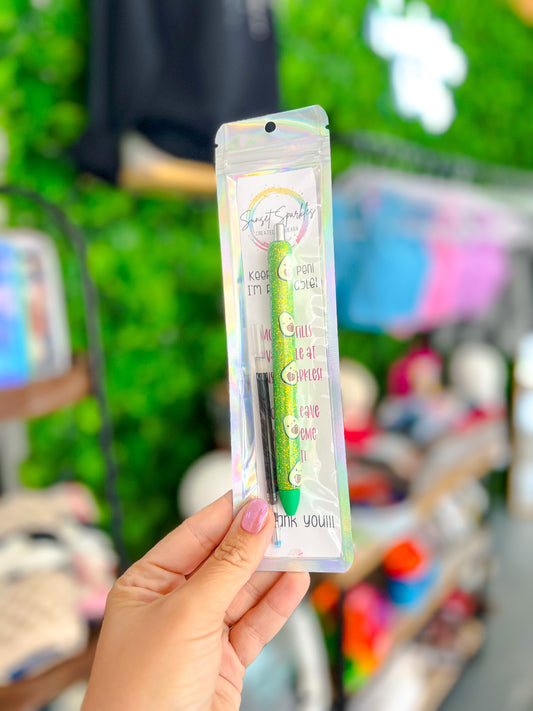 Avocado Pen {colored ink + extra ink refill}