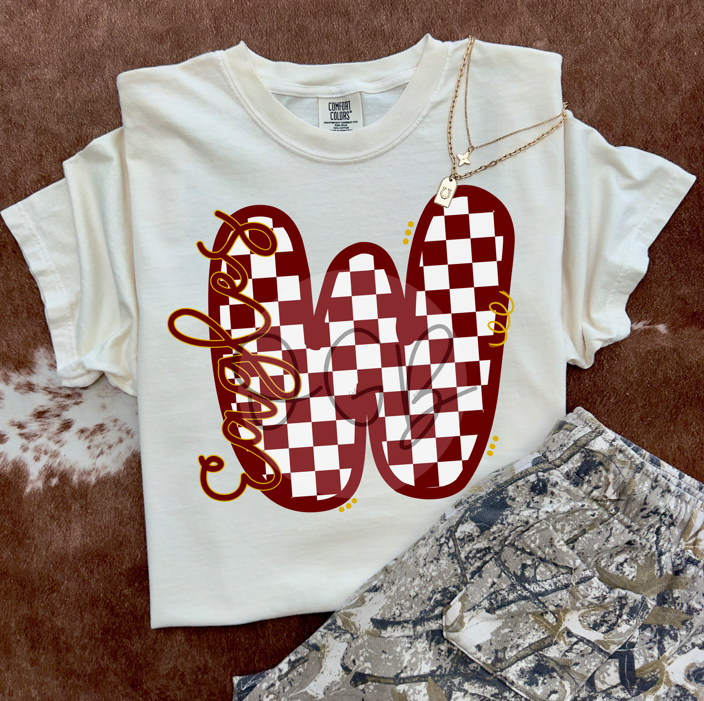 Checkered W Eagles
