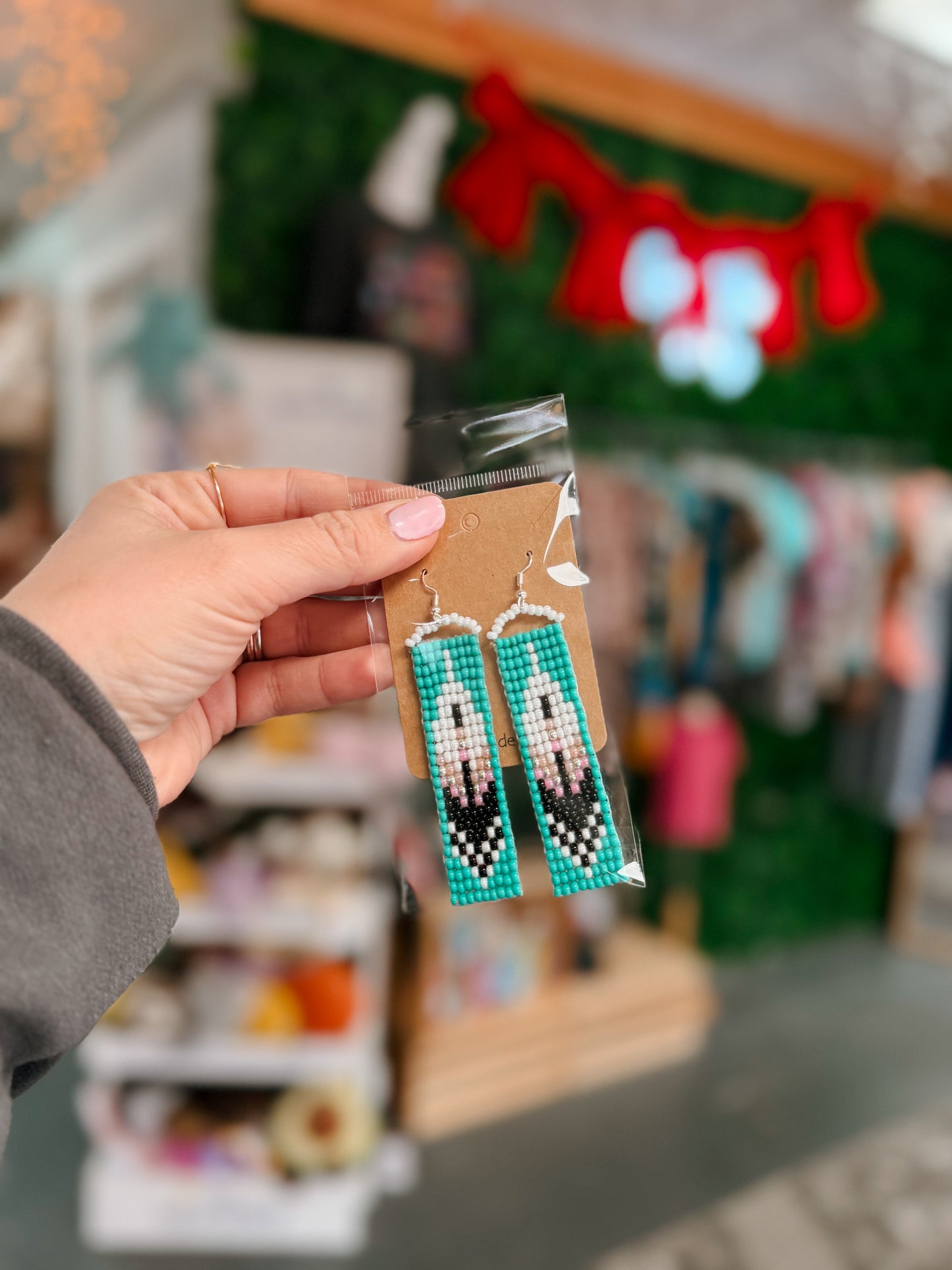 Turquoise + Pink Feather Design {long}