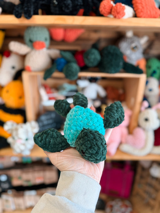 Teal heart seaturtle