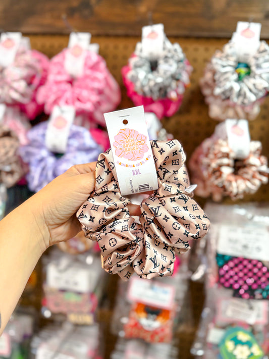 Tan + Black Inspired Scrunchie