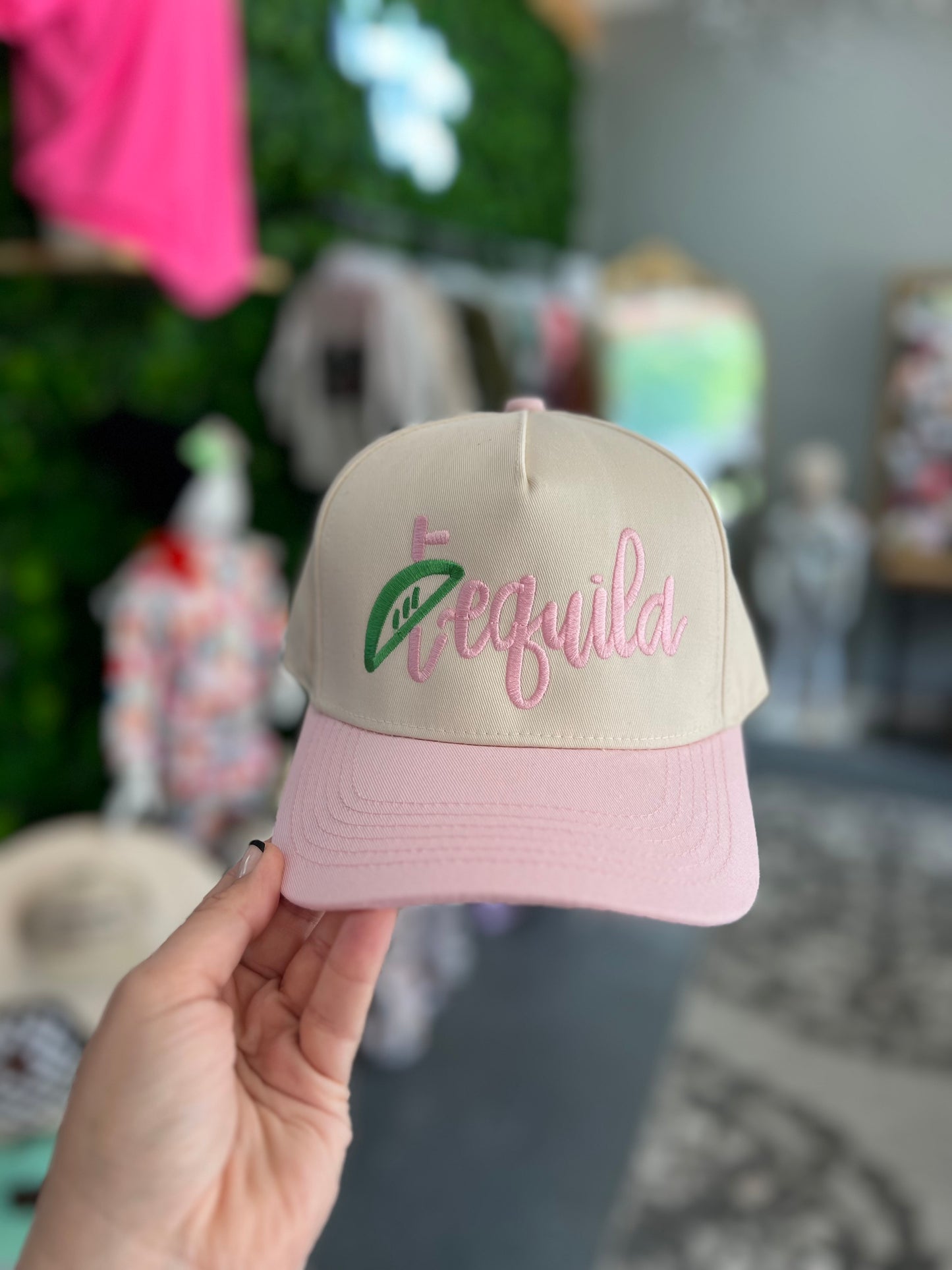 Tequila - PINK/NAT Canvas Trucker