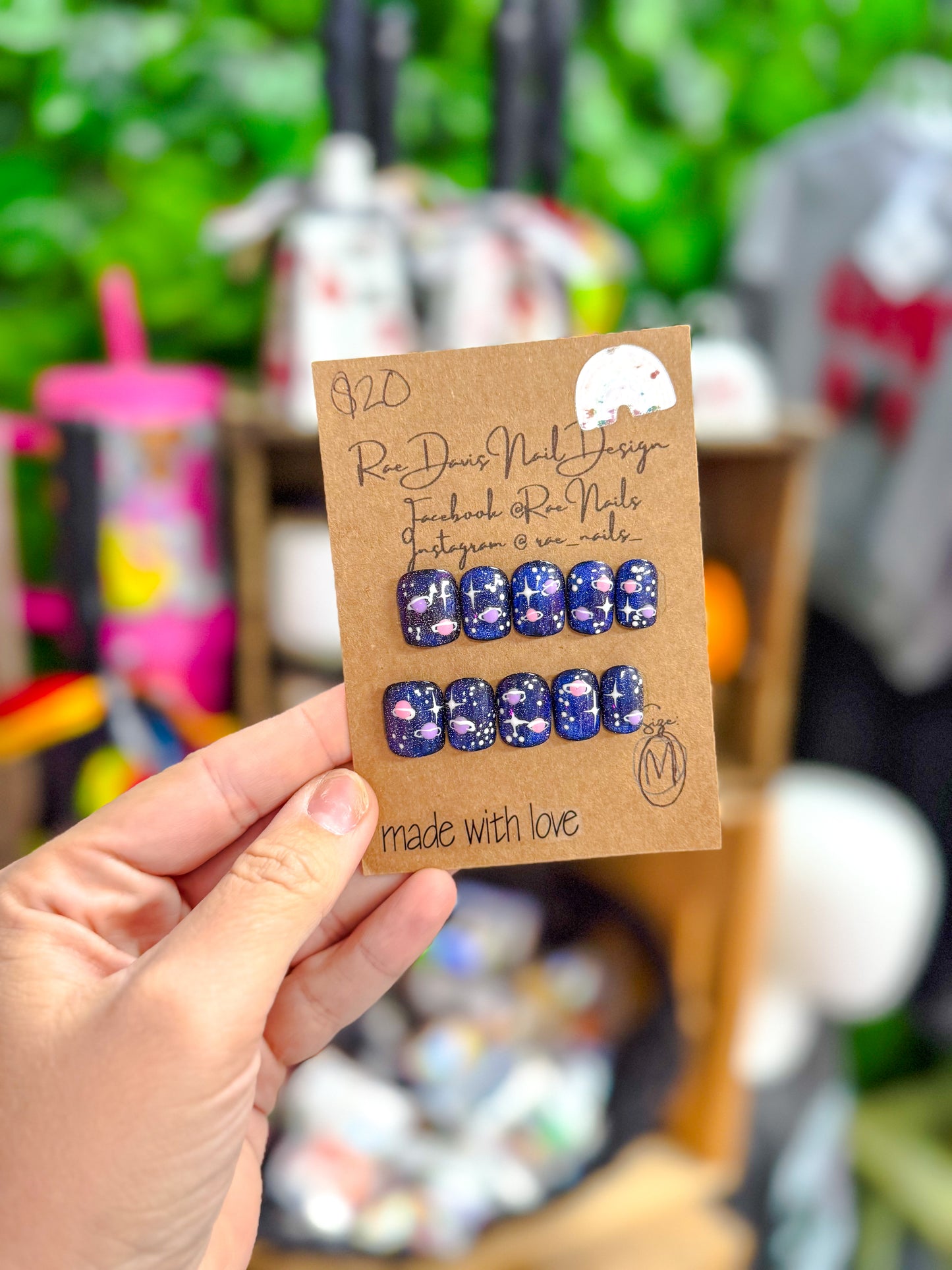 Press On Nail Set | space theme {size medium}