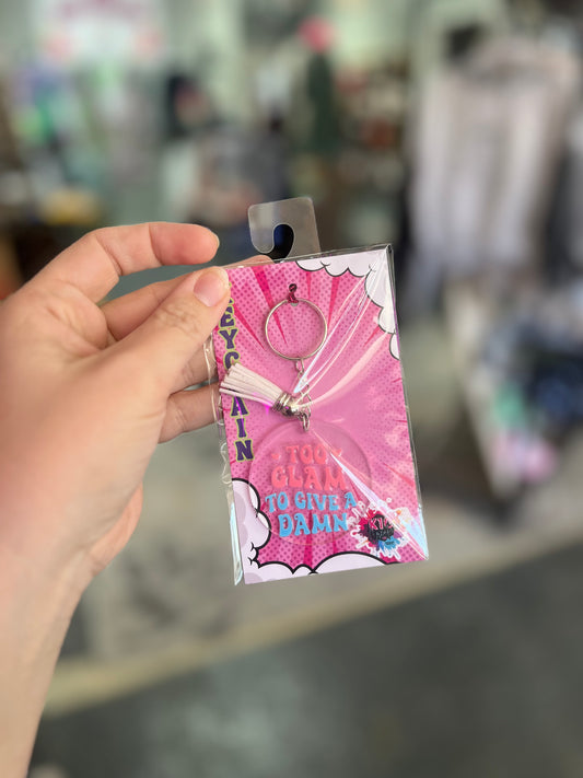 Too Glam Circle Keychain