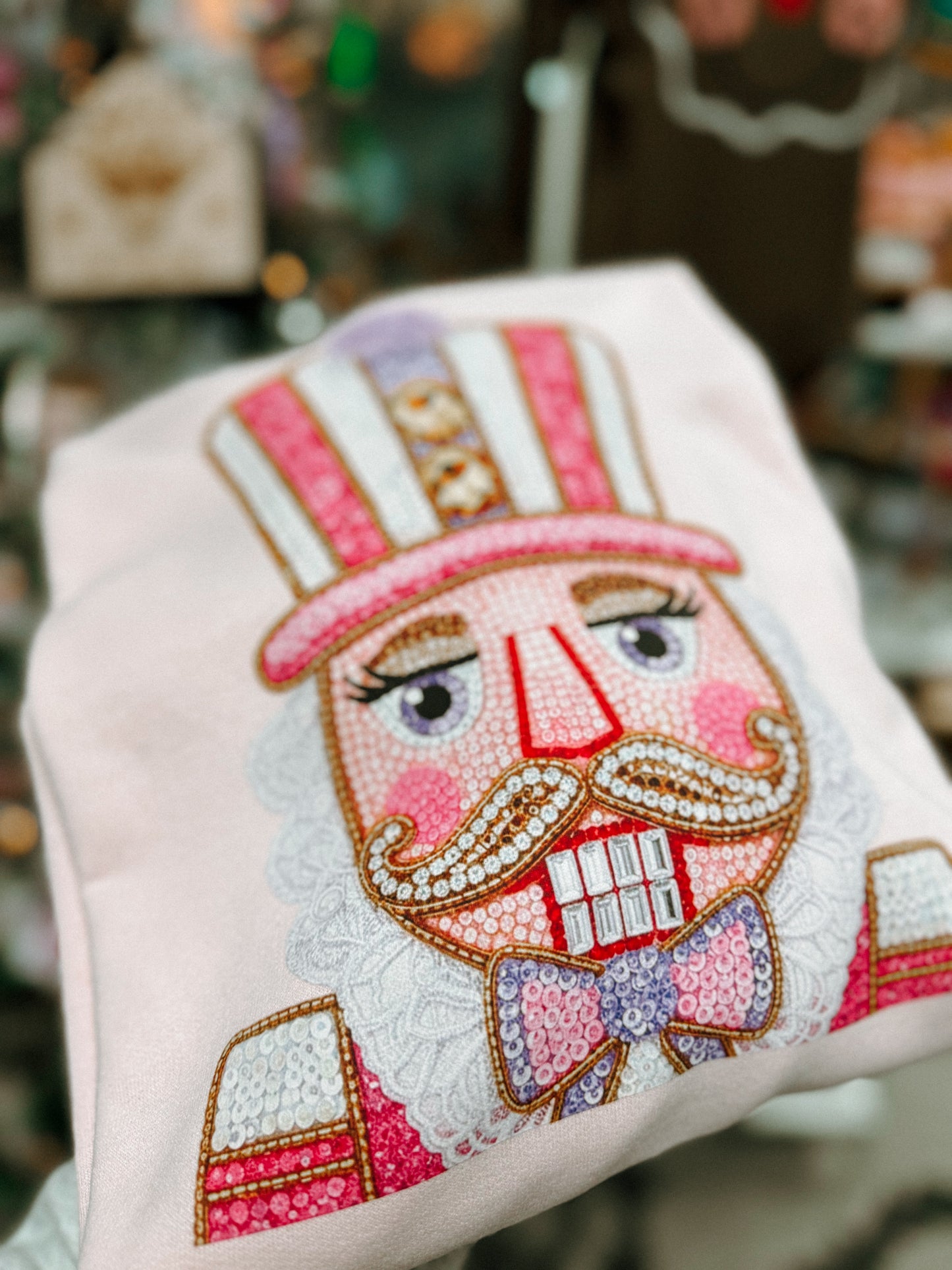 Faux Rhinestone Nutcracker