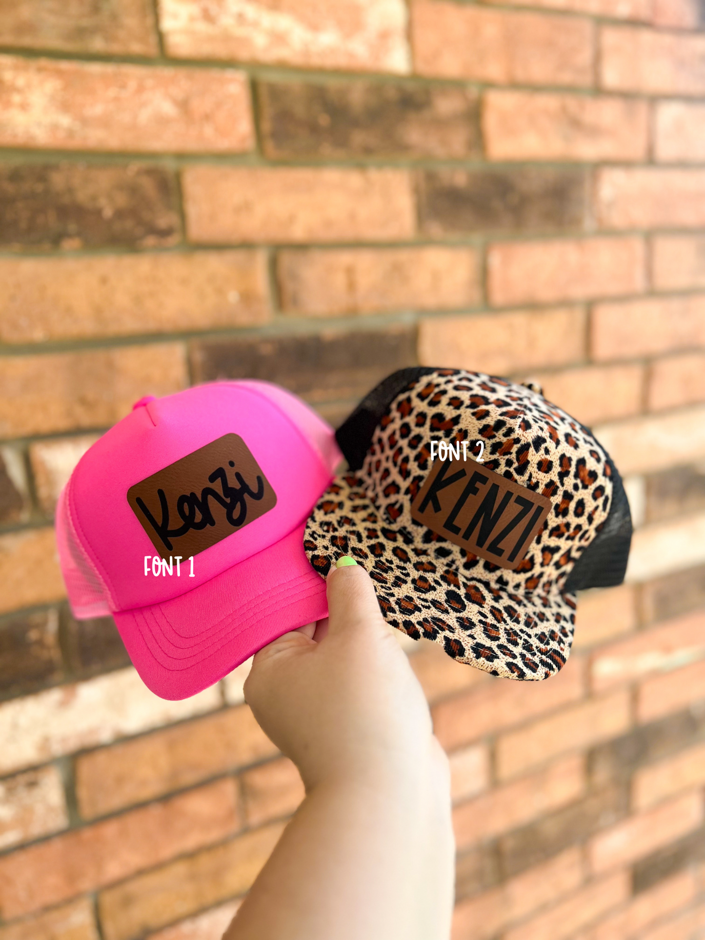 Leopard Name Hat