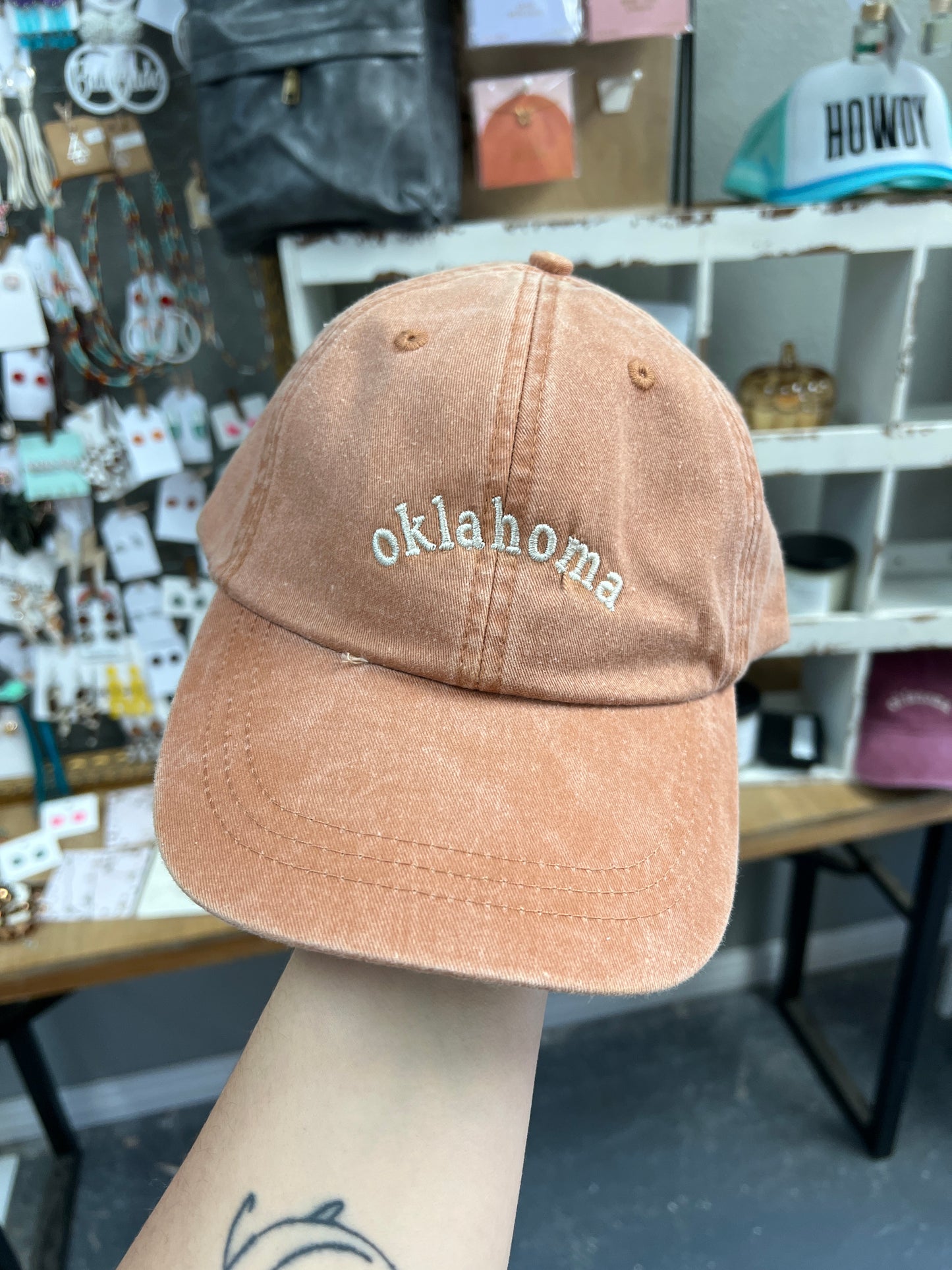 ORANGE DAD HAT OKLAHOMA