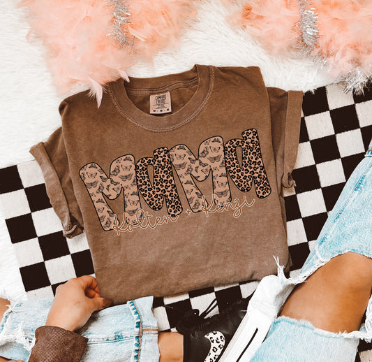 Butterfly/Leopard Name Tee