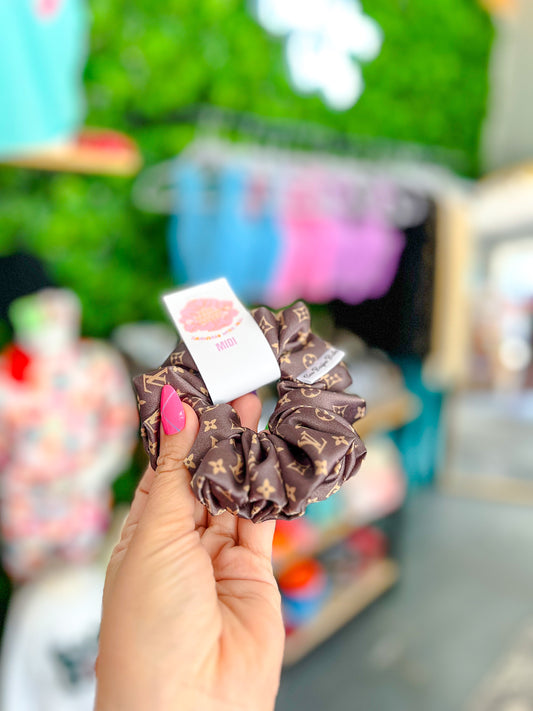 Brown Inspired Scrunchie