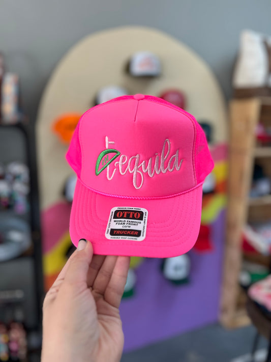 Tequila - NEON PINK Trucker