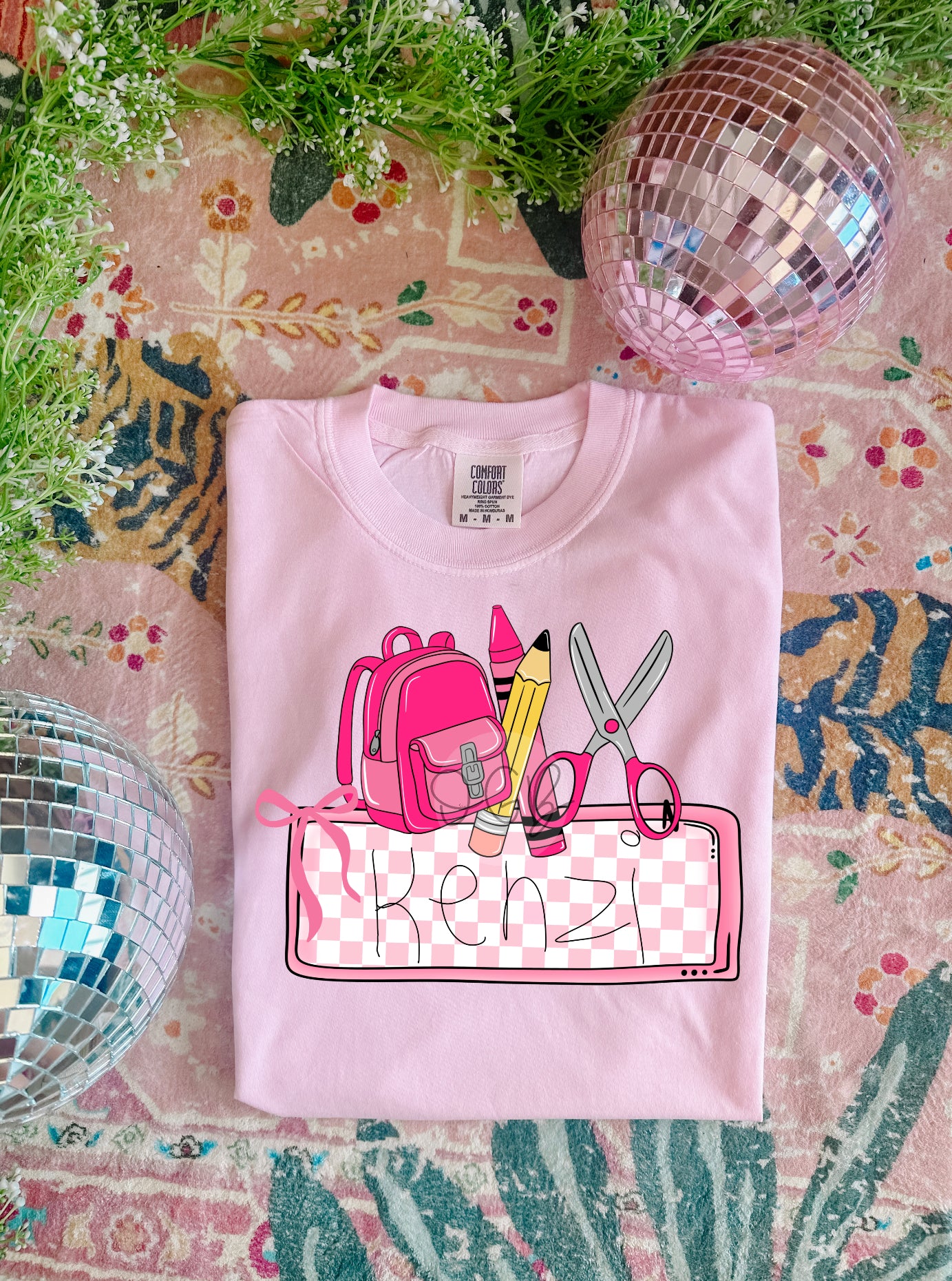 Back to School Tee - Handwritten Name {GIRL}