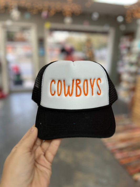 BLACK AND WHITE TRUCKER COWBOYS