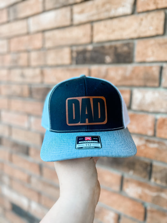 Custom Dad/Papa Leather Patch Hats