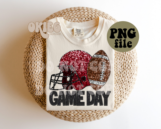 Game Day Football | Maroon | Digital Download | PNG File