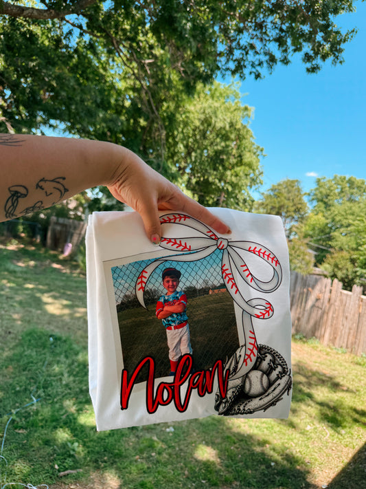 baseball bow + photo