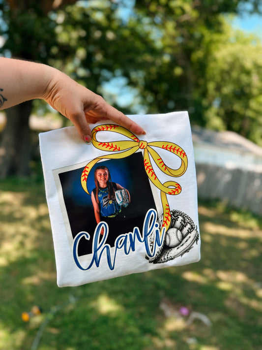 softball bow + photo