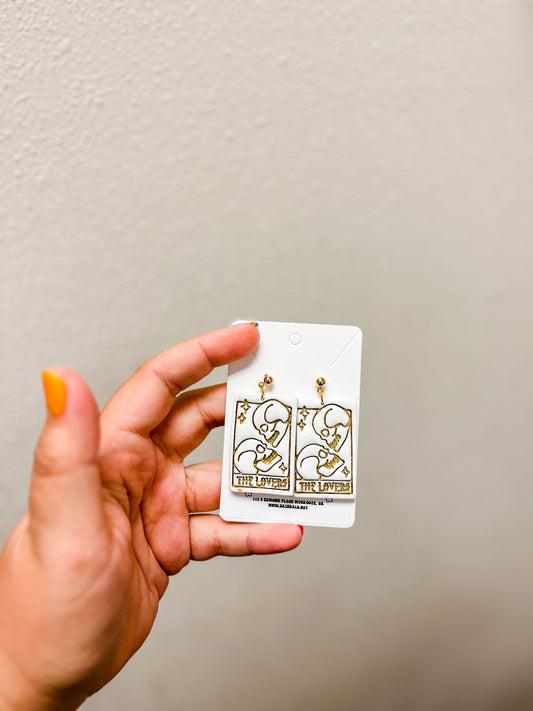 White Clay Lovers Earrings