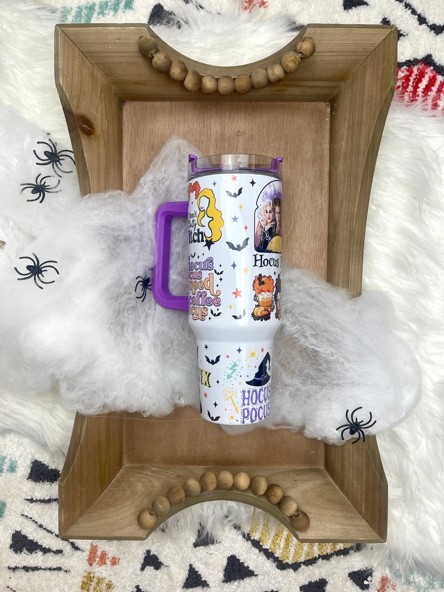 Purple Halloween tumbler