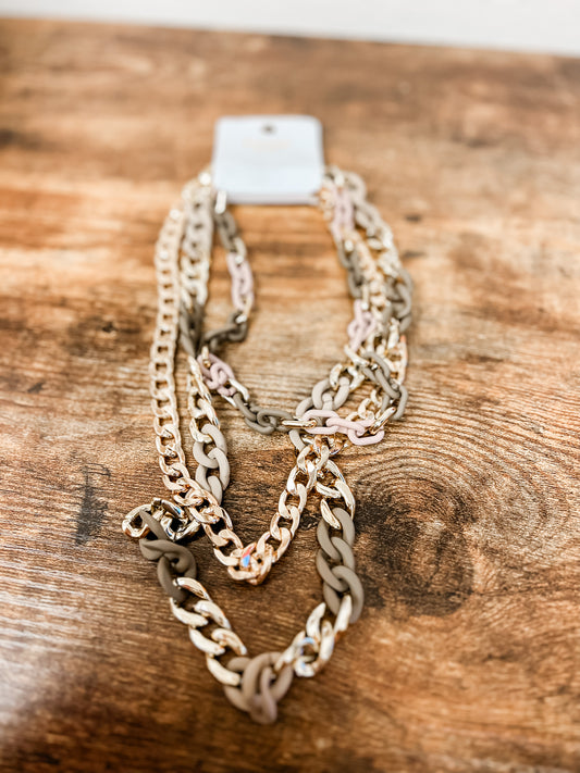 Stacked Chain Necklace - Natural