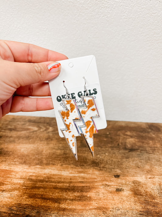 Hide Bolt Earrings