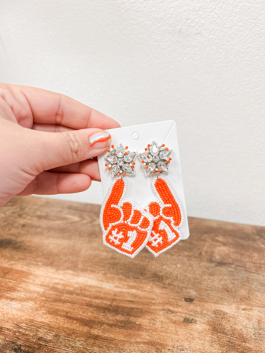 Orange #1 Glove Earrings
