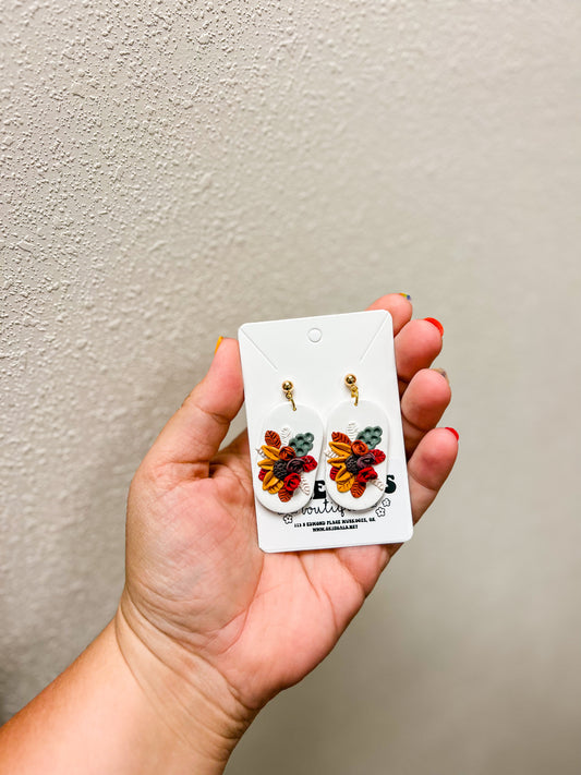Clay Floral Bundle Earrings