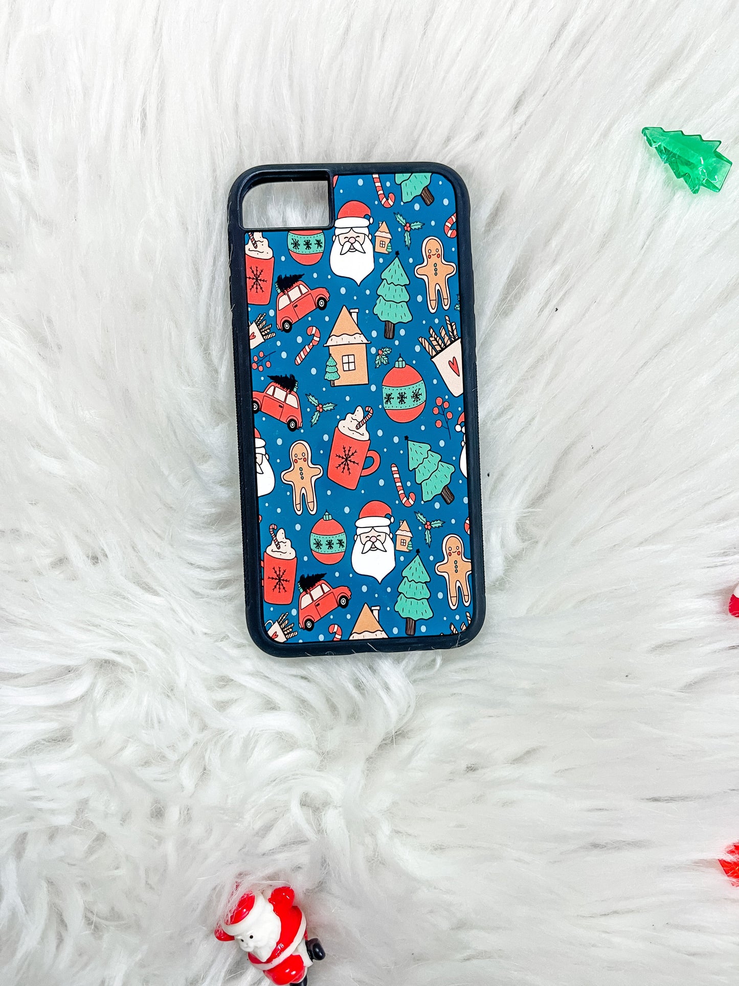 Teal christmas Case (Iphone)